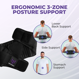 Purple Bubble Lumbar Belt Self-Heating Back Brace for Men & Women - Breathable Back Support Belt with 20 Magnets Relieves Sciatica, Herniated Disc, Scoliosis, Sprains, RSI Pain